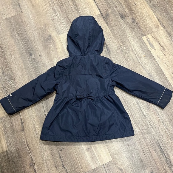 London Fog Navy Blue Girls Winter Coat w/ Heart Accent - Picture 2 of 9